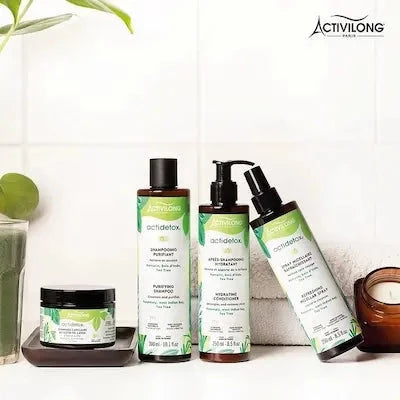 ACTIDETOX d'Activilong 4 soins pour une détox capillaire des cheveux frisés, crépus, bouclés.