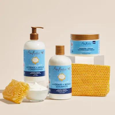 Shea Moisture Manuka Honey & Yogurt Collection. Soins ultra hydratants et riches en protéines pour cheveux secs et fragilisés.