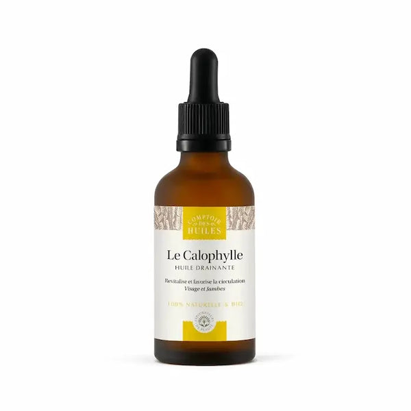 Huile de Calophylle BIO - Drainante elle stimule la micro-circulation*. Elle revitalise les zones fatiguées (diminution des poches et des cernes) et soulage les douleurs causées par les jambes lourdes.