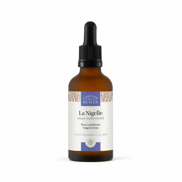 Huile de Nigelle BIO - Anti-Imperfections Flacon 50ML avec Pipette 