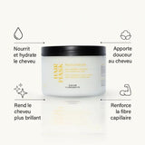 Grâce à une synergie d’actifs issus du complexe exclusif Capillum Fortis, le masque nutri-actif Résolution n°6 apporte une nutrition intense et renforce vos cheveux.  