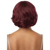 Perruque cheveux 100% naturels et court wavy ondulée couleur bordeaux Outre Aysel