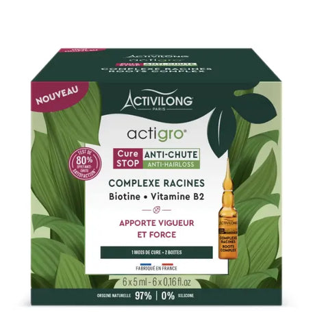 Sérum anti-chute Cheveux CURE STOP à la biotine et Vitamine B2 Actigro Activilong