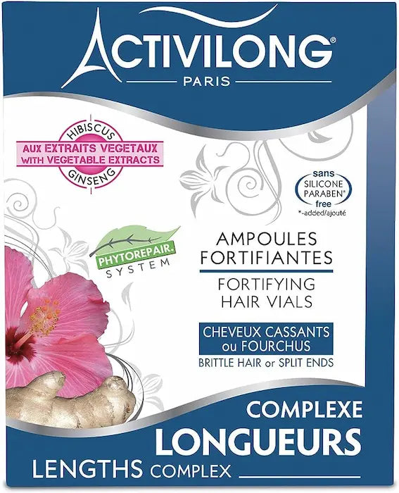 Complexe longueurs Ampoules fortifiantes pour les cheveux cassants et fourchus Activilong 4x10 ML