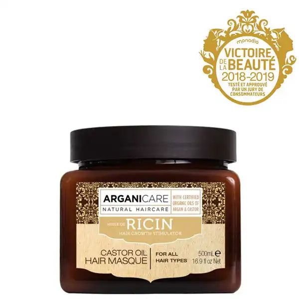 Castor Oil Hair Masque renforçateur ARGANICARE à l’huile de Ricin Bio