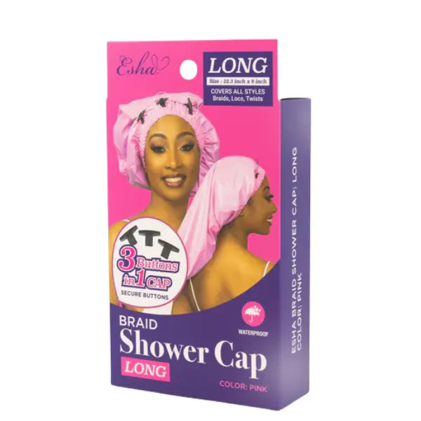 Bonnet de douche pour tresses large et rose Janet Collection Esha braid