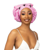 Bonnet de douche pour tresses large et rose plié Janet Collection Esha Braid