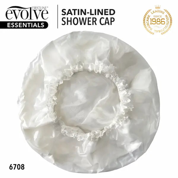 Bonnet de douche imperméable élastique doublé en satin.