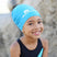 Bonnet piscine et natation en silicone pour cheveux longs, épais afro ou tresses et locks. 23cm à plat - Bleu turquoise