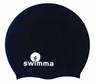 Bonnet piscine et natation en silicone pour cheveux longs, épais afro ou tresses et locks. 23cm à plat - Noir