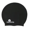 Bonnet de Bain Large Noir en silicone pour Enfant convient aux cheveux Longs, Dreadlocks, Tresses, Boucles et Coupes Afro