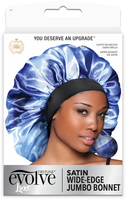 bonnet satin large XXL pour chevelures afro volumineuse.