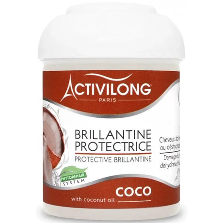 Activilong - Brillantine Protectrice enrichie en Huile de Coco. Pot 125ml