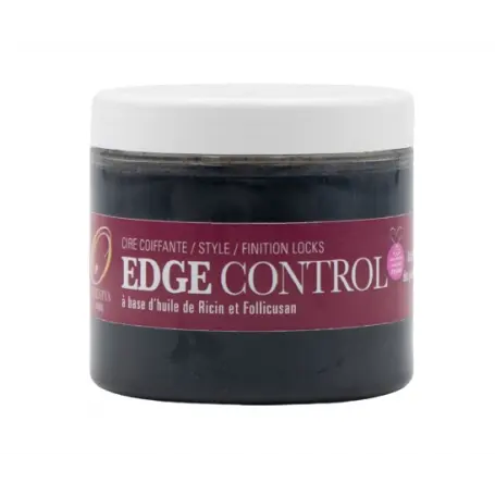 cire coiffante Control Edge d'Ozentya pour plaquer les cheveux aux niveaux des tempes, les jeunes pousses, les contours et les finitions des locks.  Composée à 98% d'extraits d'origine naturelle.