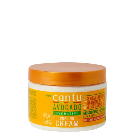 Crème bouclante et coiffant pour définir et hydrater les boucles à l'huile d'Avocat et Beurre de Karité Cantu.