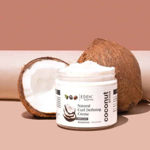 Crème Noix de Coco et Karité pour des Boucles Souples, Définies et Brillantes. Excellente sur cheveux crépus, bouclés, frisés