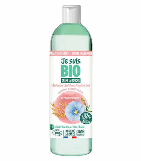 Crème de douche Peau Sensible à l'Avoine et Lin - Je suis Bio