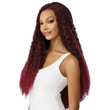 Crochets Braids Outré Boho Braids longue couleur burgundy Outré Hair Wet & Wavy Vibe Box Braids 24 pouces