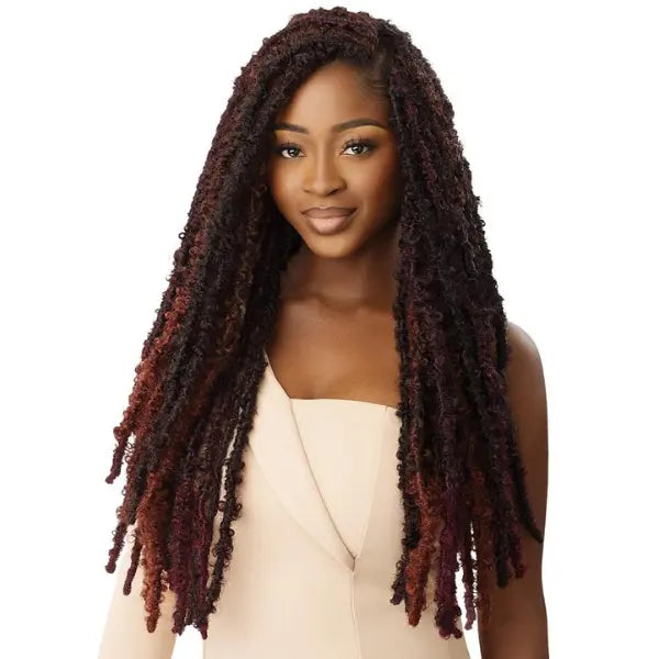 mèches pour Crochet Braids Faux Butterfly Locs en 22 pouces couleur Dragon Fruit  - Outré