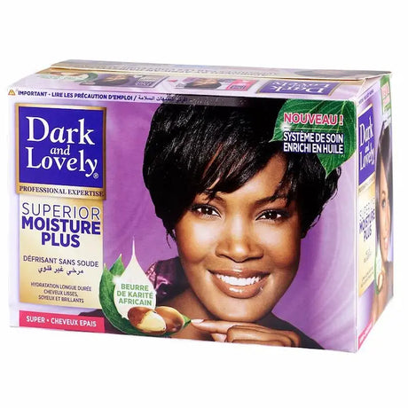 Défrisant Sans Soude Kit Super - Dark and Lovely - Défrisant Supérior Moisture Plus - diouda