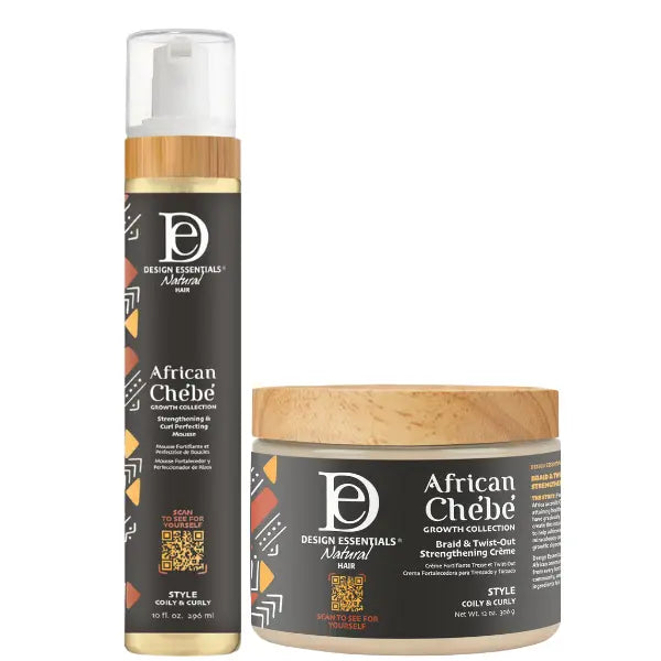 Soins coiffants au Chébé du Tchad Design Essentials pour cheveux bouclés, frisés, crépus