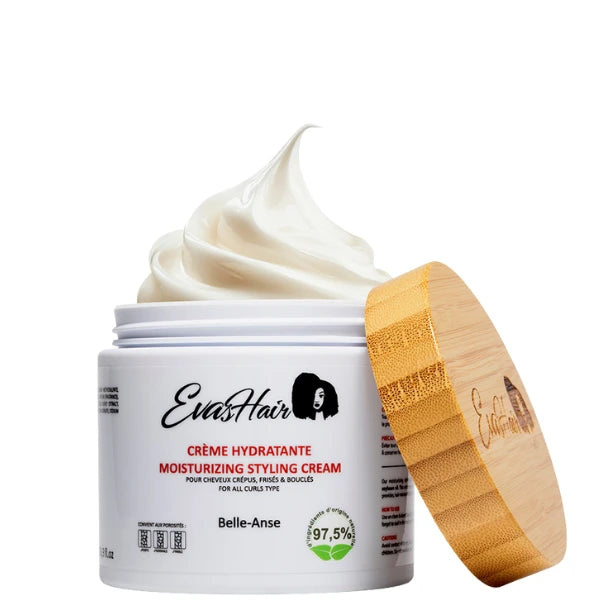 Evashair Crème hydratante Cheveux Crépus Bouclés Frisés Maxi Pot 500 mL