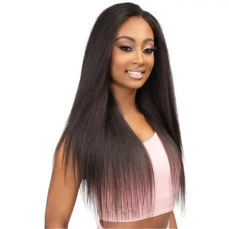 Extension à clip cheveux Remy Kinky Yaki Straight Janet Collection 18 pouces