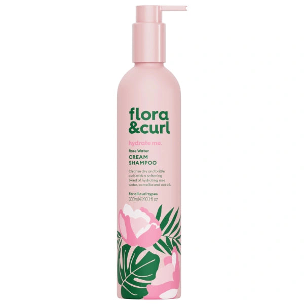 Shampoing crème cheveux bouclés à la rose et au miel Flora & Curl Hydrate Me