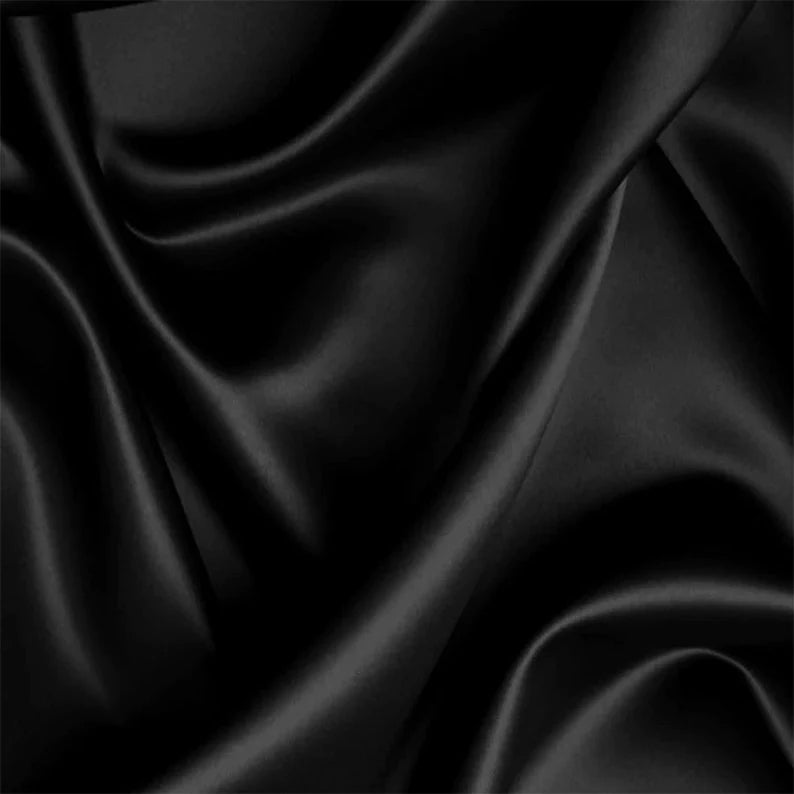 Satin Edge Scarf Evolve Noir pour Cheveux bouclés frisés crépus