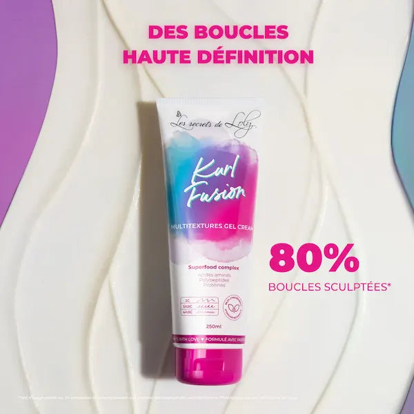 Les Secrets de Loly Kurl Fusion Soin définition des boucles hydratant pour cheveux multi-texturés bouclés, frisés, crépus, ondulés