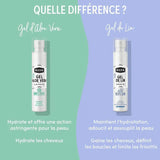 Différences entre le Gel de Lin et le Gel d’Aloe Vera pour la peau et les cheveux.