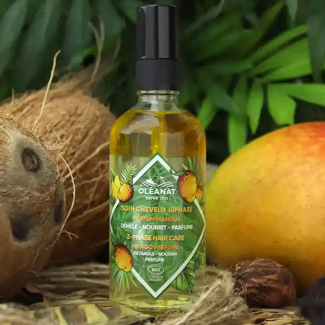 Spray bi-phase Démêlant Nourrissant pour Cheveux Parfum Mangue BIO Oléanat