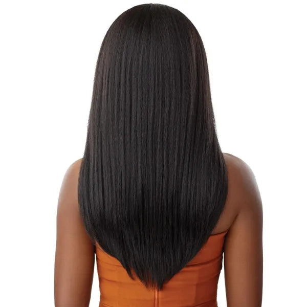 Lace closure perruque HD kinky straight yaki Outre