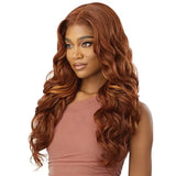 Lace closure Yaki loose curl ginger Perruque Outre Glam Curls 24 pouces