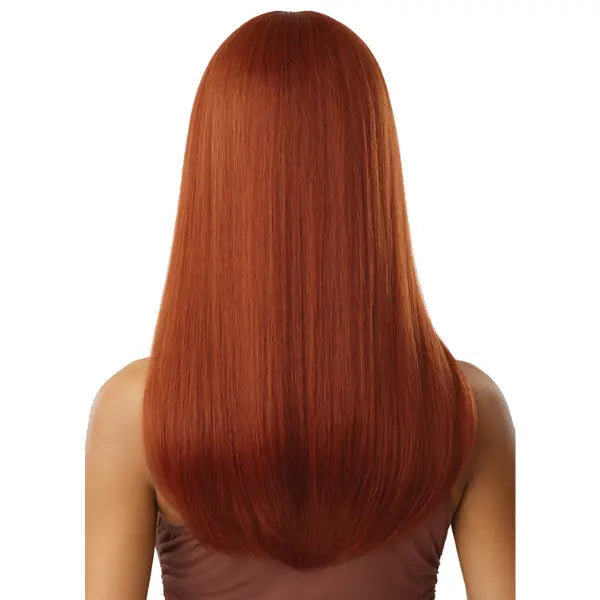 Lace closure yaki straight perruque rousse ginger Outre