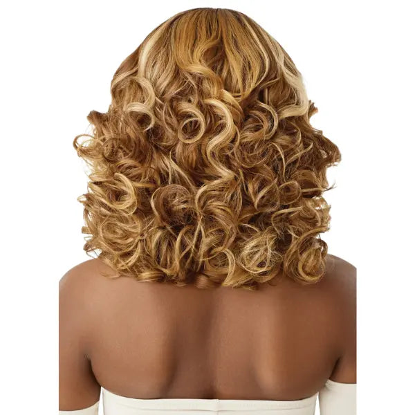 Lace HD style curly bob couleur Caramel Perruque Outre Rita