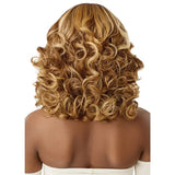 Lace HD style curly bob couleur Caramel Perruque Outre Rita