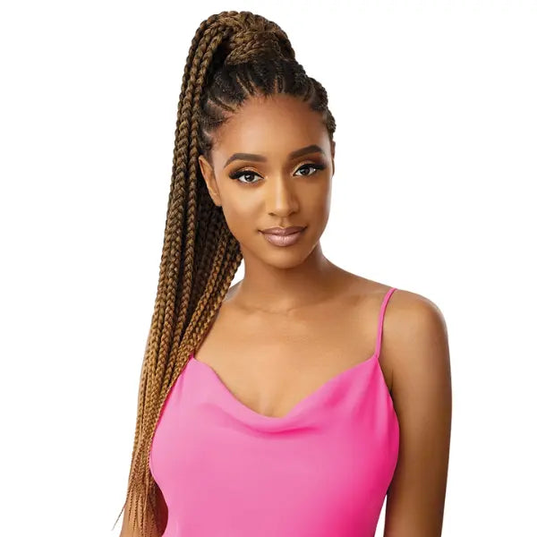 LARGE BOX BRAID 28 pouces Postiche Pretty Quick Wrap Pony Outré 2T1/2730