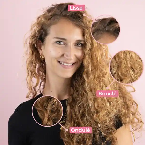 Les Secrets de Loly Kurl Fusion Soin hydratant pour Cheveux bouclés ondulés avec racines lisses aux extraits de fruits