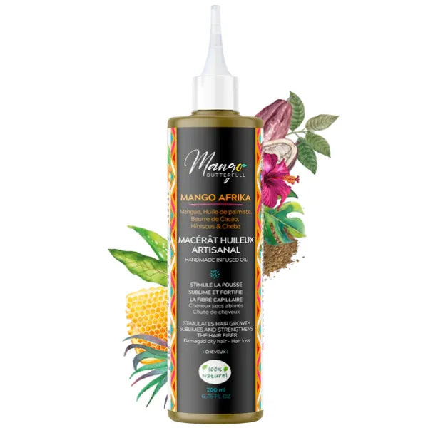 Macérât Huileux Mango Afrika Butterfull Cheveux secs abîmés Chute de cheveux