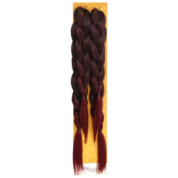 meches à tresser ombre pre stretched bordeaux paquet de 4 nattes