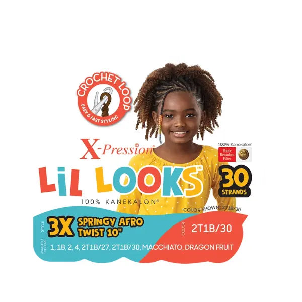 Mèches pour braids Outre Springy Afro Twist X-Pression Lil Looks 10 pouces