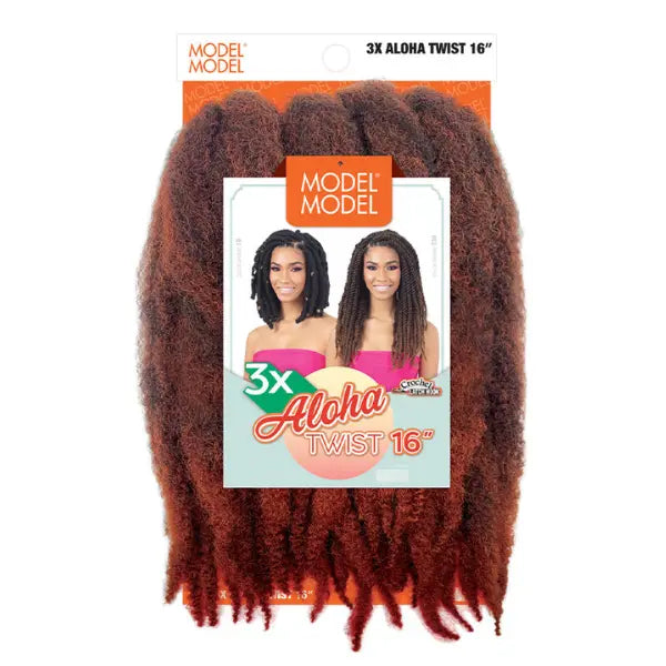 Mèches pour twist faux locs 16 pouces Aloha Twist Model Model