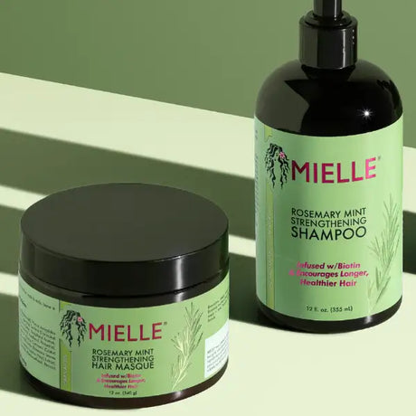 Shampoing et Masque Fortifiant Mielle Organics Rosemary Mint infusé à la Biotine