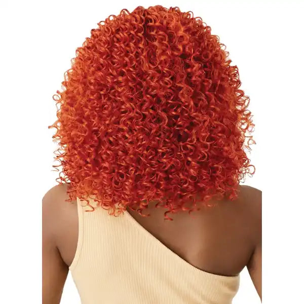 Perruque bouclée lace HD Kinky Curly Chocolate Outre Kione