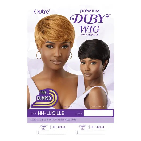 Perruque en cheveux naturels courte Pixie Cut Outre Lucille