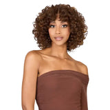 Perruque chocolate Brown lace HD curly mi-longue Vanessa Hair Sage