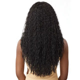 Perruque closure Lace HD deep wave longue noir Peruvian Water Wave Outre