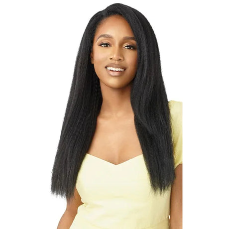 Perruque Converti Cap lisse YAKI mi longue Super Nova Outre en noir et cheveux synthétiques