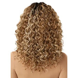 Perruque curly à frange Blonde Outre Leanza